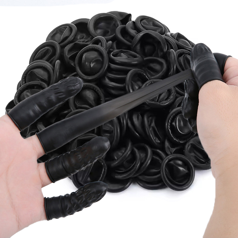 Disposable Gloves Nitrile - 100/200 Stück schwarze Einweg-Fingerhandschuhe, staubdicht, rutschfest,