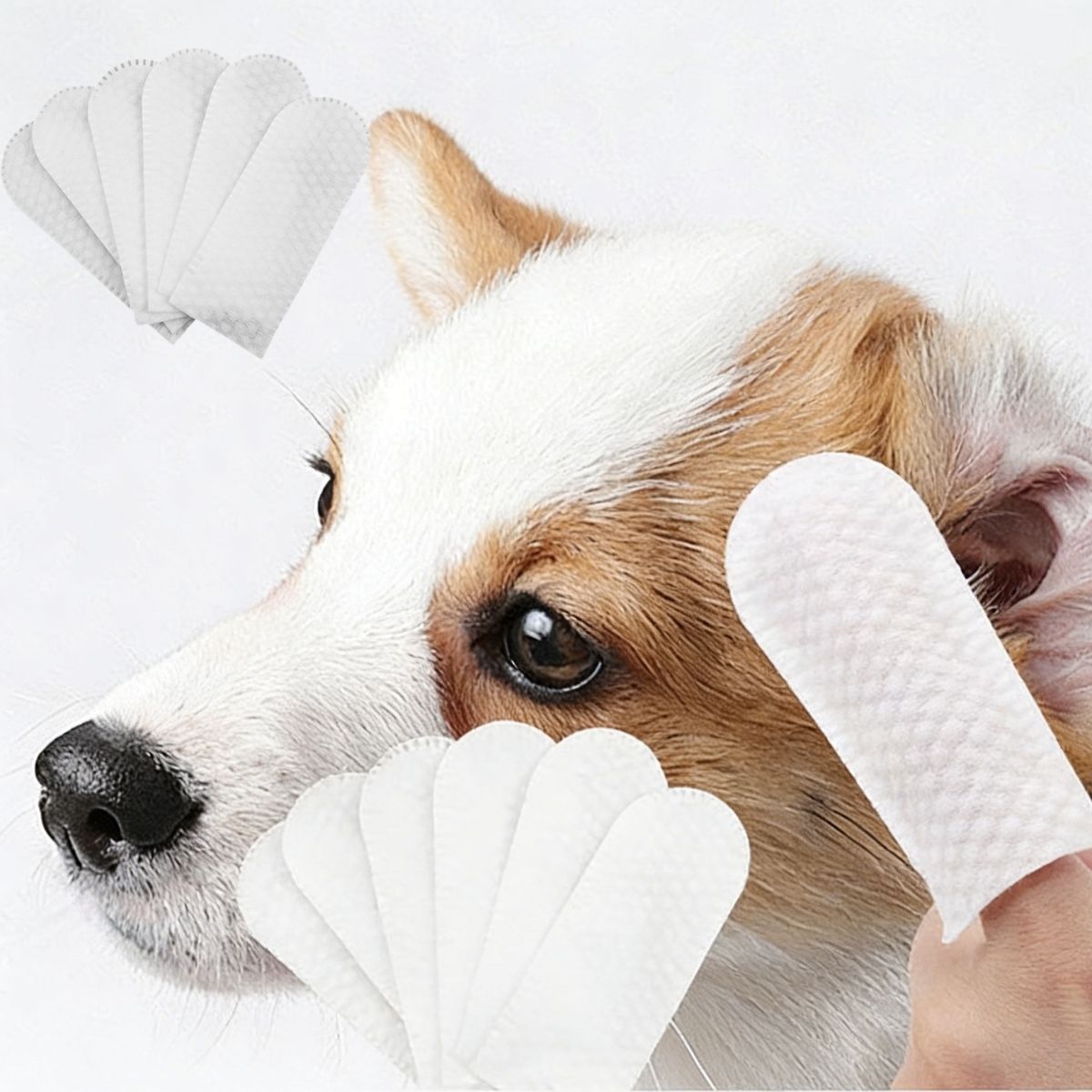 Disposable Gloves Nitrile - 50 Stück Baumwoll-Fingerlinge für die Hundeohrenreinigung