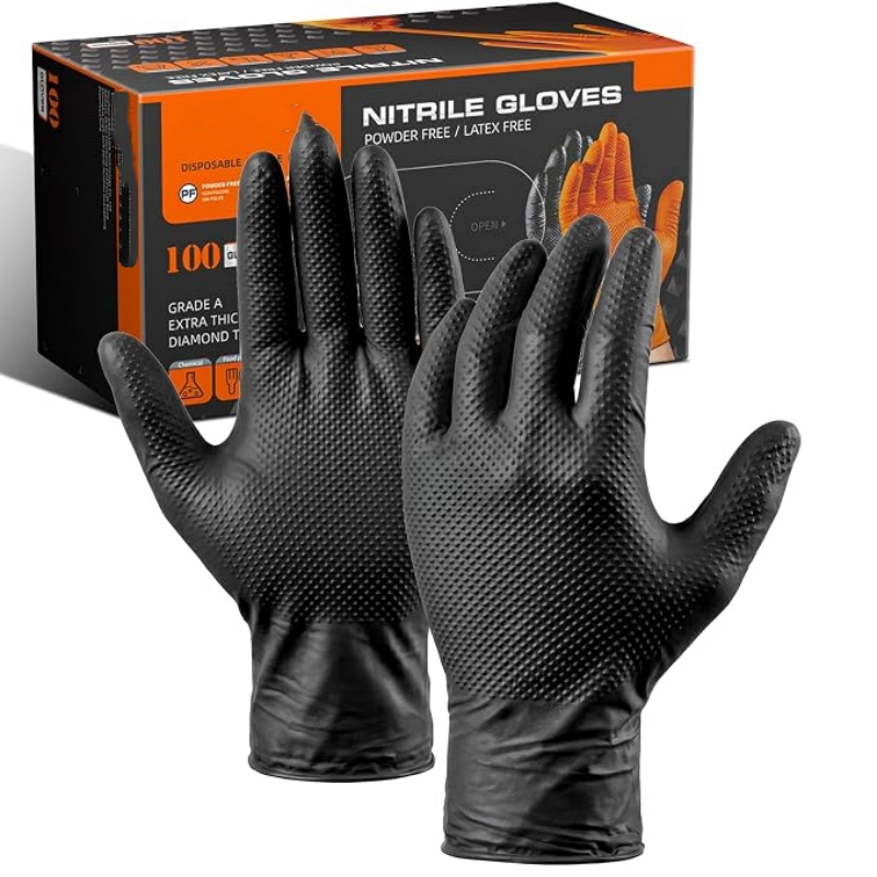 Disposable Gloves Nitrile - 8 Mil Hochbelastbare Industrielle Orange Einweg-Nitrilhandschuhe