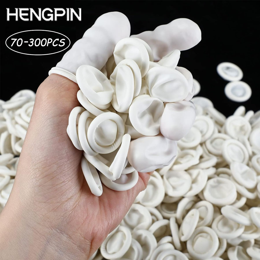 Disposable Gloves Nitrile - HENGPIN 70/300 Stück Fingerspitzen-Schutzhandschuh Einweg-Fingerbett aus