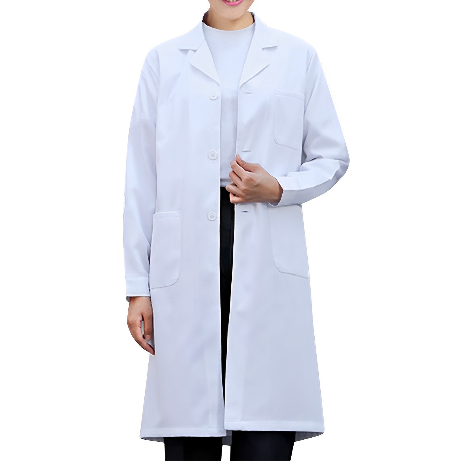 Medical Lab Gown - Weißer Laborkittel für Damen, Herren, Studenten,