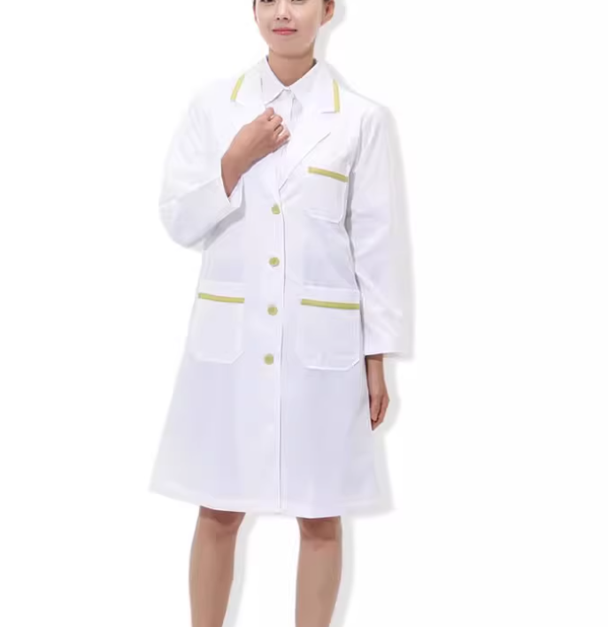 Medical Lab Gown - Arztuniform Weißes Kleid Mann Frau Arbeitskleidung