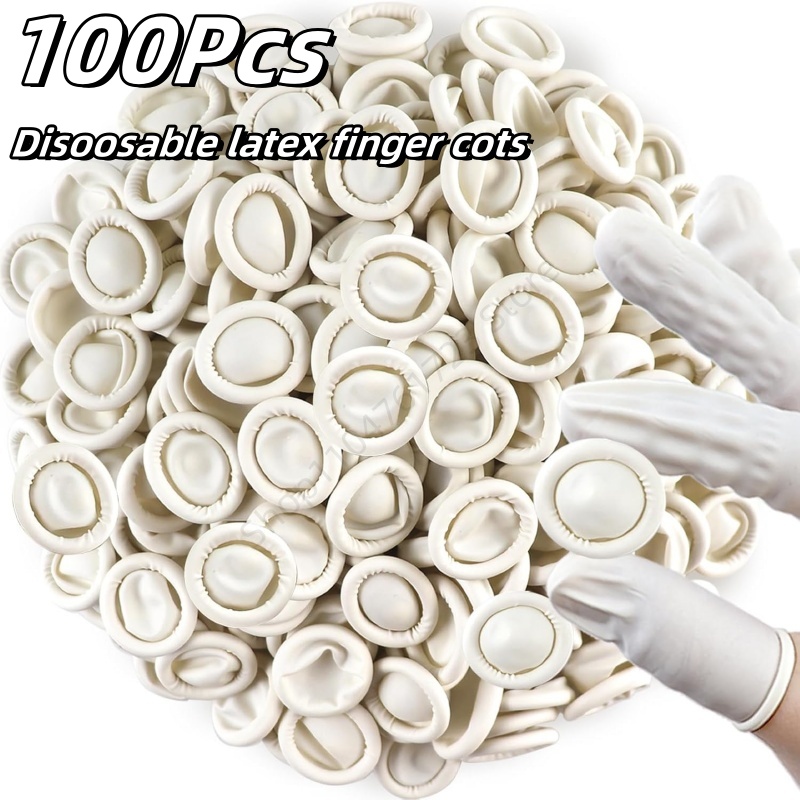 Disposable Gloves Nitrile - 100 Stück Einweg-Fingerüberzüge aus Gummi, rutschfeste,