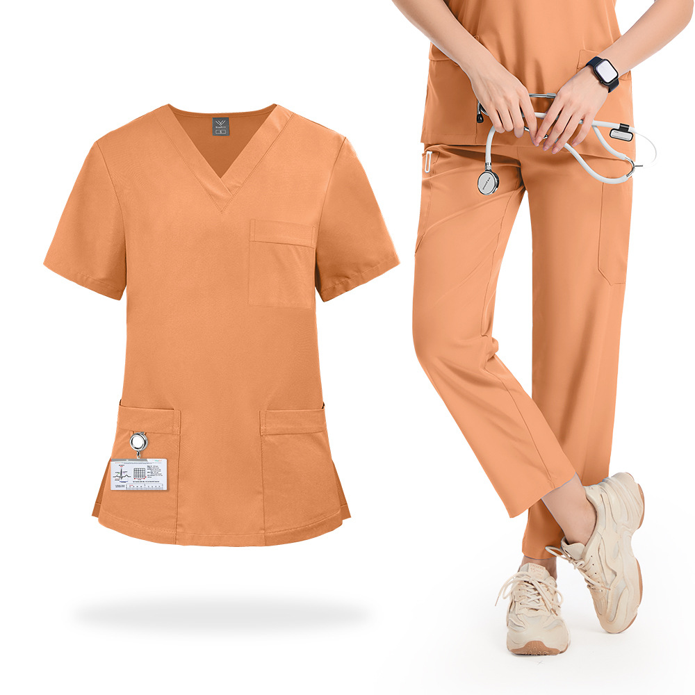 Medical Lab Gown - Dünne Kurzarm-OP-Kleidung, Arztkittel, Damen-OP-Hemden, Medizinisches Personal