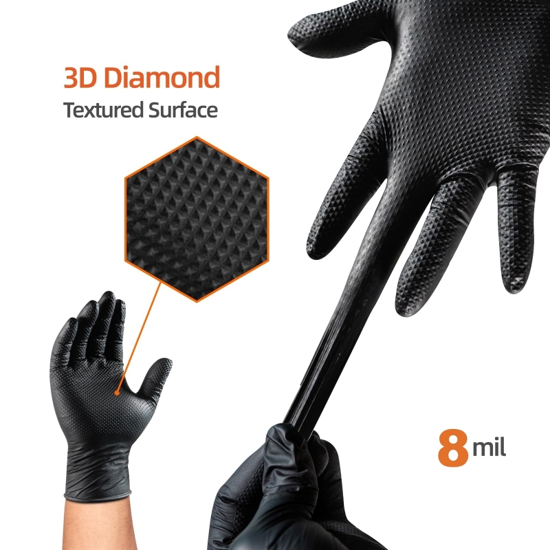 8Mil Hochleistungs-Schwarze Ni – Disposable Gloves Nitrile Bewertung und Preis