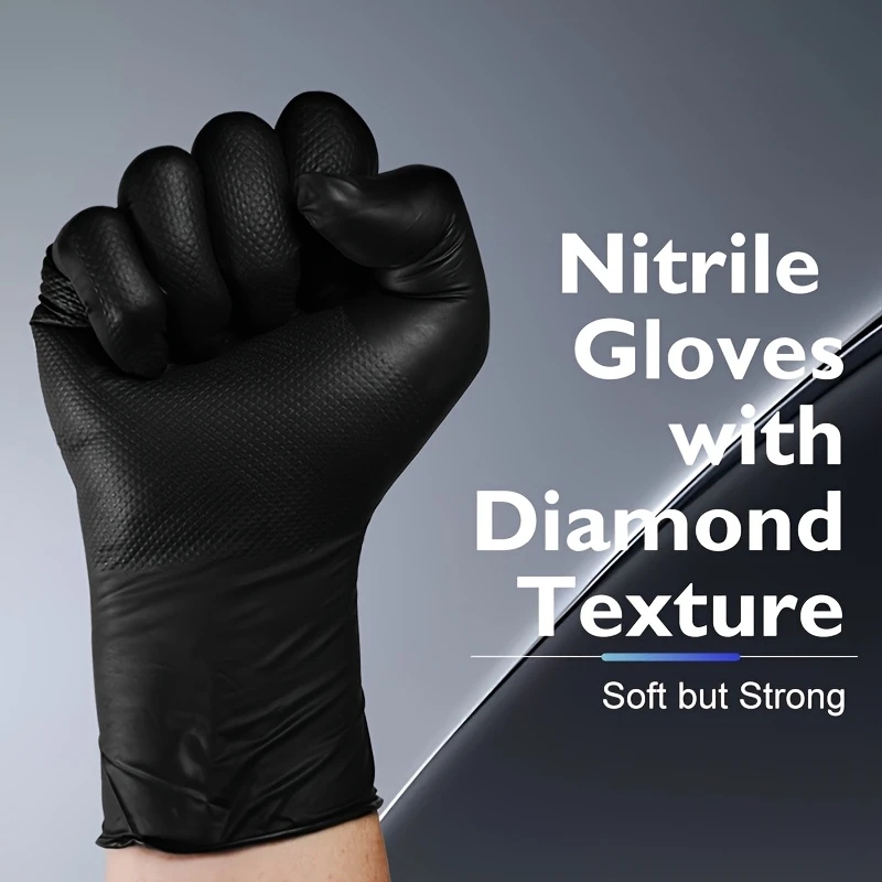 Schwarze, robuste Nitril-Einwe – Disposable Gloves Nitrile Bewertung und Preis
