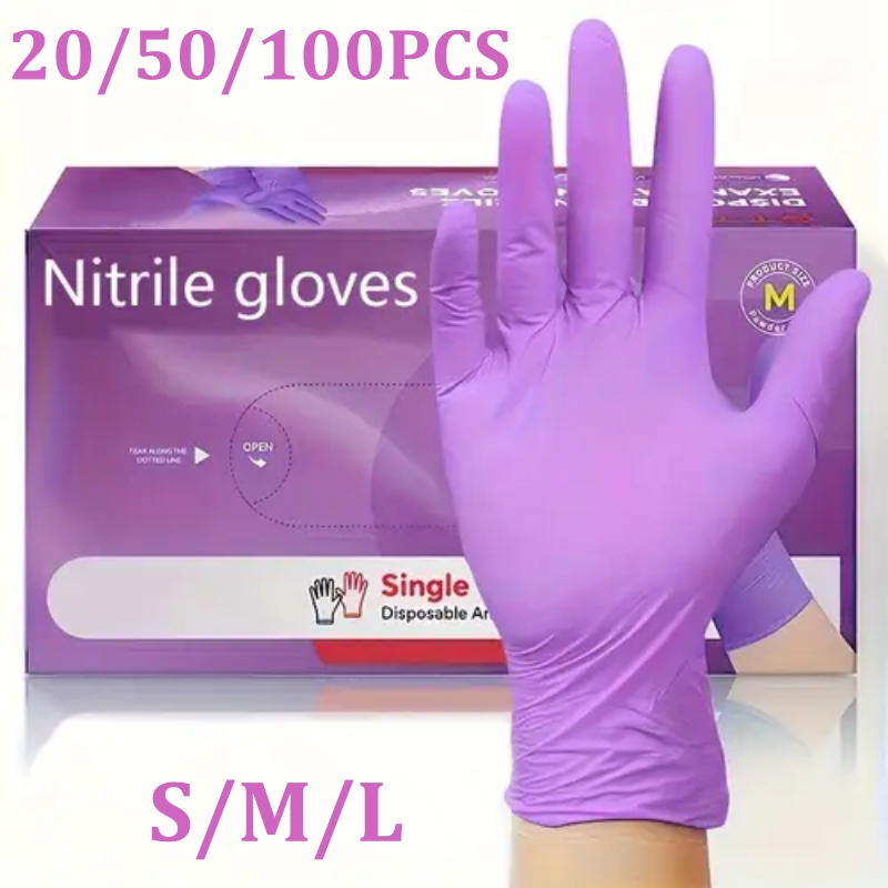 50/100PCS Violette Nitrilhands – Disposable Gloves Nitrile Bewertung und Preis