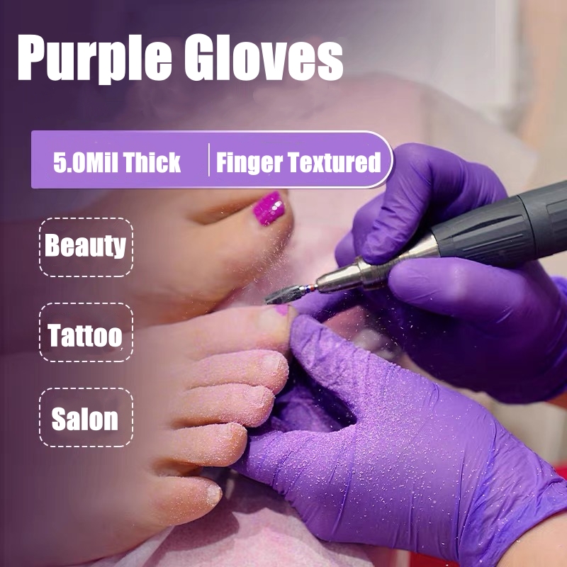 50/100PCS Violette Nitrilhands – Disposable Gloves Nitrile Bewertung und Preis
