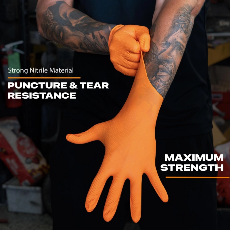 Robuste orangefarbene Nitril-H – Disposable Gloves Nitrile Bewertung und Preis