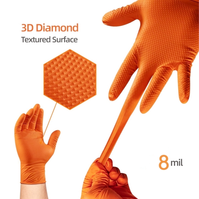 Robuste orangefarbene Nitril-H – Disposable Gloves Nitrile Bewertung und Preis